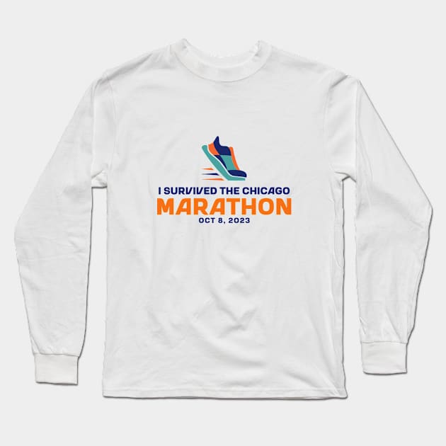 I Survived the Chicago Marathon Long Sleeve T-Shirt by ThreadsVerse